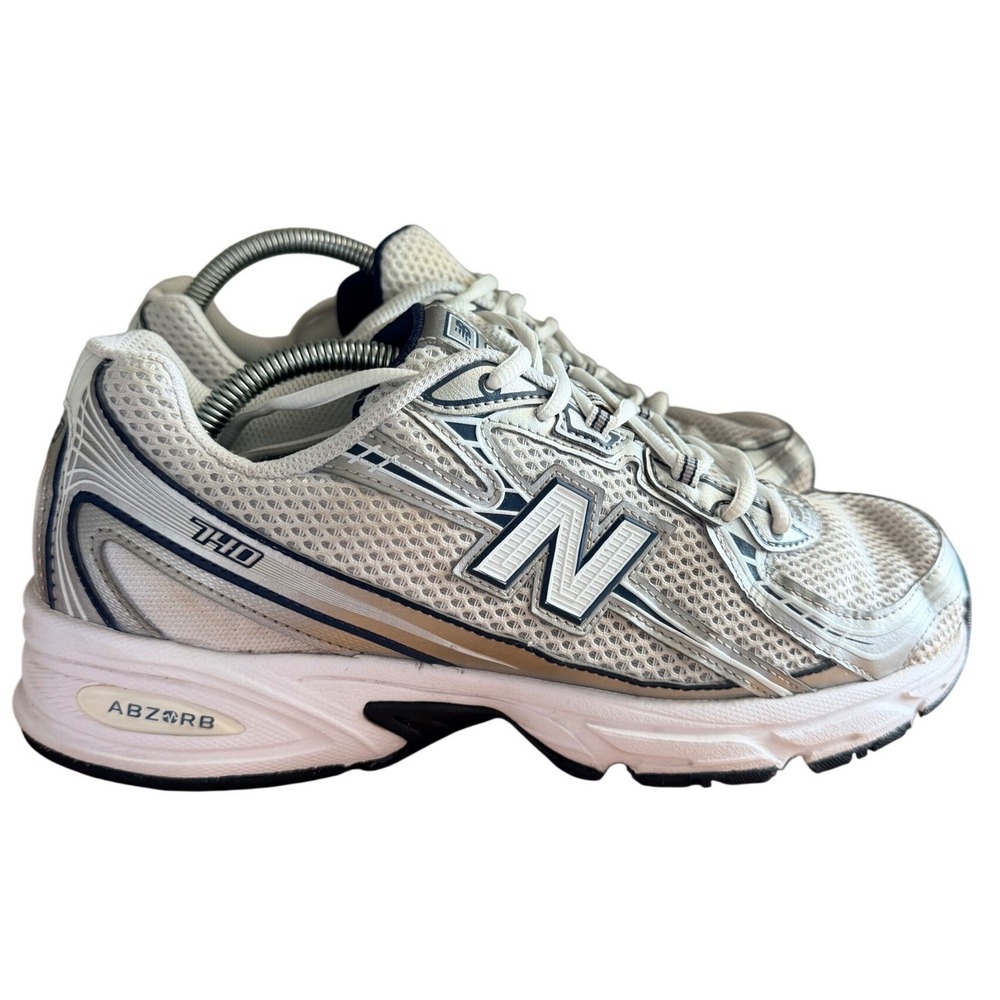 New Balance Sneakers Mens 10 740 White Silver Navy ABZORB U740WN2 EUC